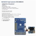 Original MATEK H743-WING V3 ArduPilot INAV 3-8S H743 Flight Controller 30.5X30.5mm for RC Multirotor Fixed-Wing Drones Parts